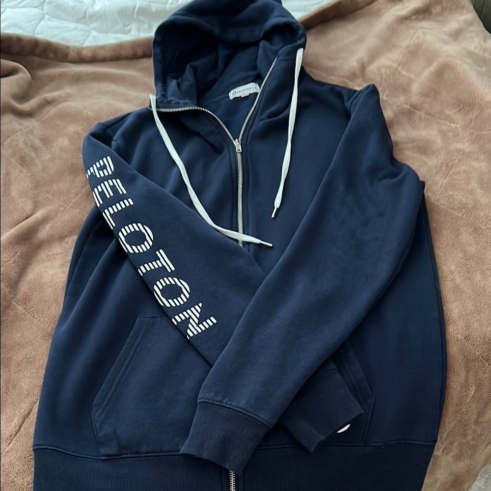 Peloton Navy Blue Zip-Up Hoodie